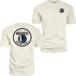 Blue 84 Nba Unisex Adult Nba T Shirt Ringspun Frontback Ivory 2 Sided
